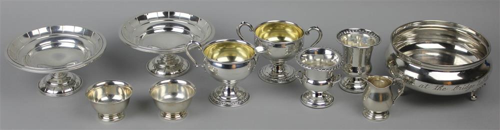 Appraisal: GROUP OF AMERICAN STERLING AND WEIGHTED STERLING SMALL TABLE ARTICLES