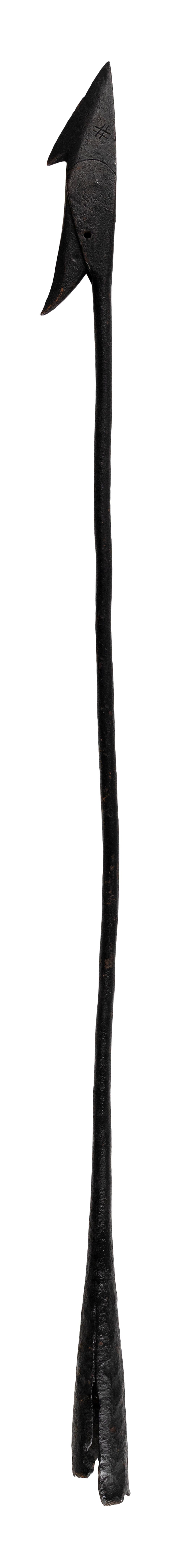 Appraisal: TEMPLE-TYPE TOGGLE HARPOON MID- TH CENTURY LENGTH TEMPLE-TYPE TOGGLE HARPOON