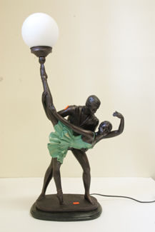 Appraisal: ART DECO STYLE DANCING COUPLE LAMP