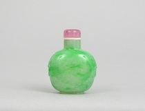 Appraisal: Nephrite Snuff Bottle Very well polished flatten ovoid form snuff