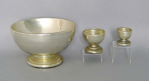 Appraisal: Three silver resist bowls together with luster cups and saucers