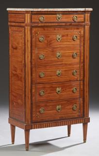 Appraisal: French Louis XVI Style Inlaid Mahogany Ormolu Moun French Louis