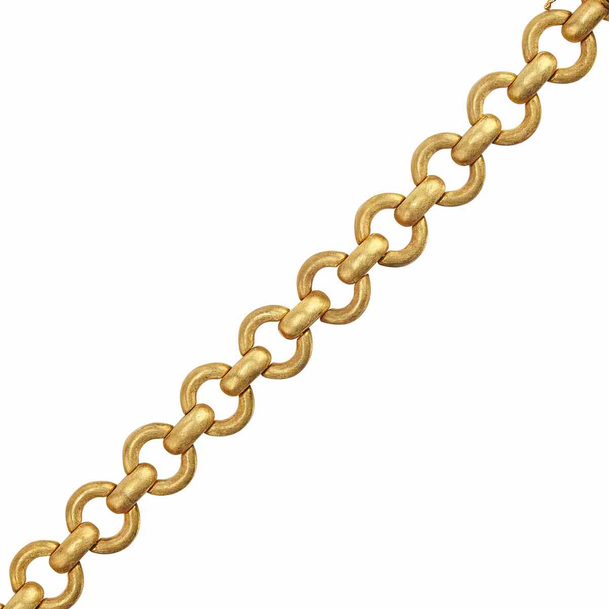 Appraisal: Italian k Yellow Gold Bracelet with a matte textured finish