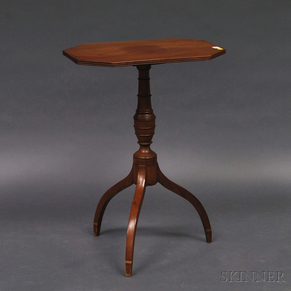 Appraisal: Federal Mahogany Candlestand probably Massachusetts early th century the octagonal