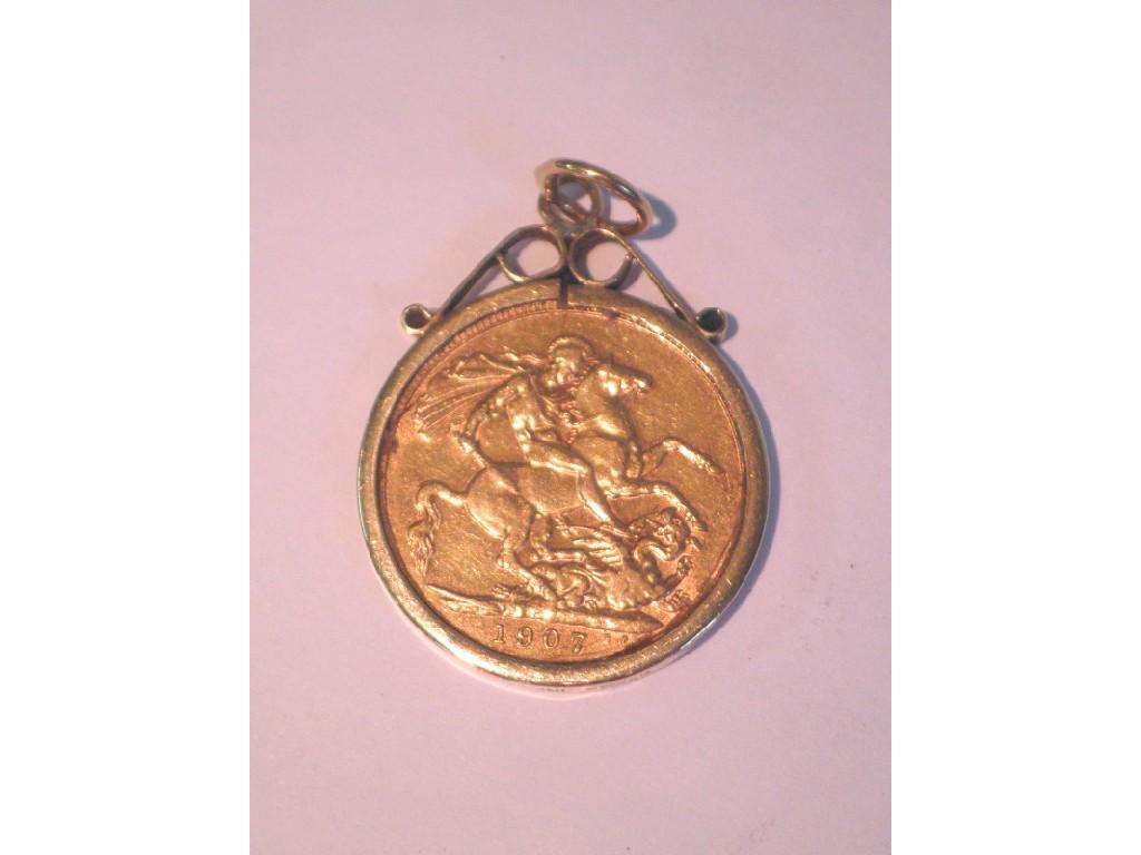 Appraisal: A full sovereign in pendant mount