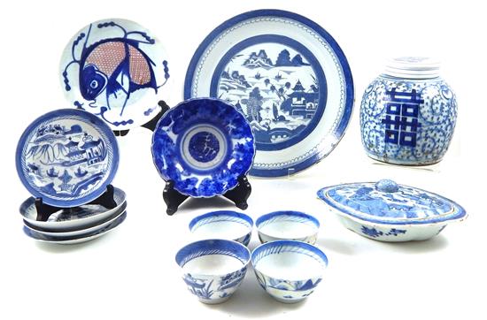 Appraisal: ASIAN Late th early th C blue and white Chinse