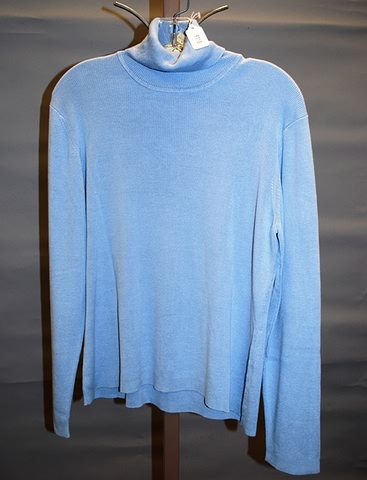 Appraisal: Ann Taylor pale blue silk long sleeve silk turtleneck top