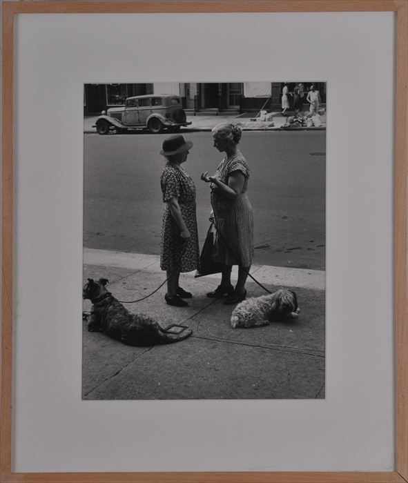 Appraisal: DAN WEINER - TWO WOMEN TWO DOGS Gelatin silver print