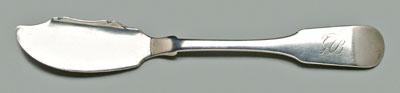 Appraisal: Charleston coin silver butter knife fiddle handle rounded fins inscribed