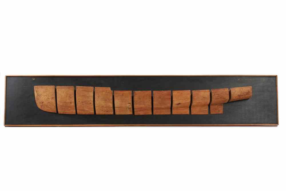 Appraisal: HALF HULL MODEL - Large Sectioned Half Hull Model on