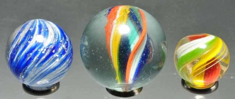 Appraisal: Lot of Handmade Marbles Description The smallest marble is a