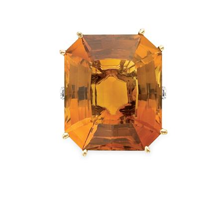 Appraisal: Citrine and Diamond Ring Estimate -