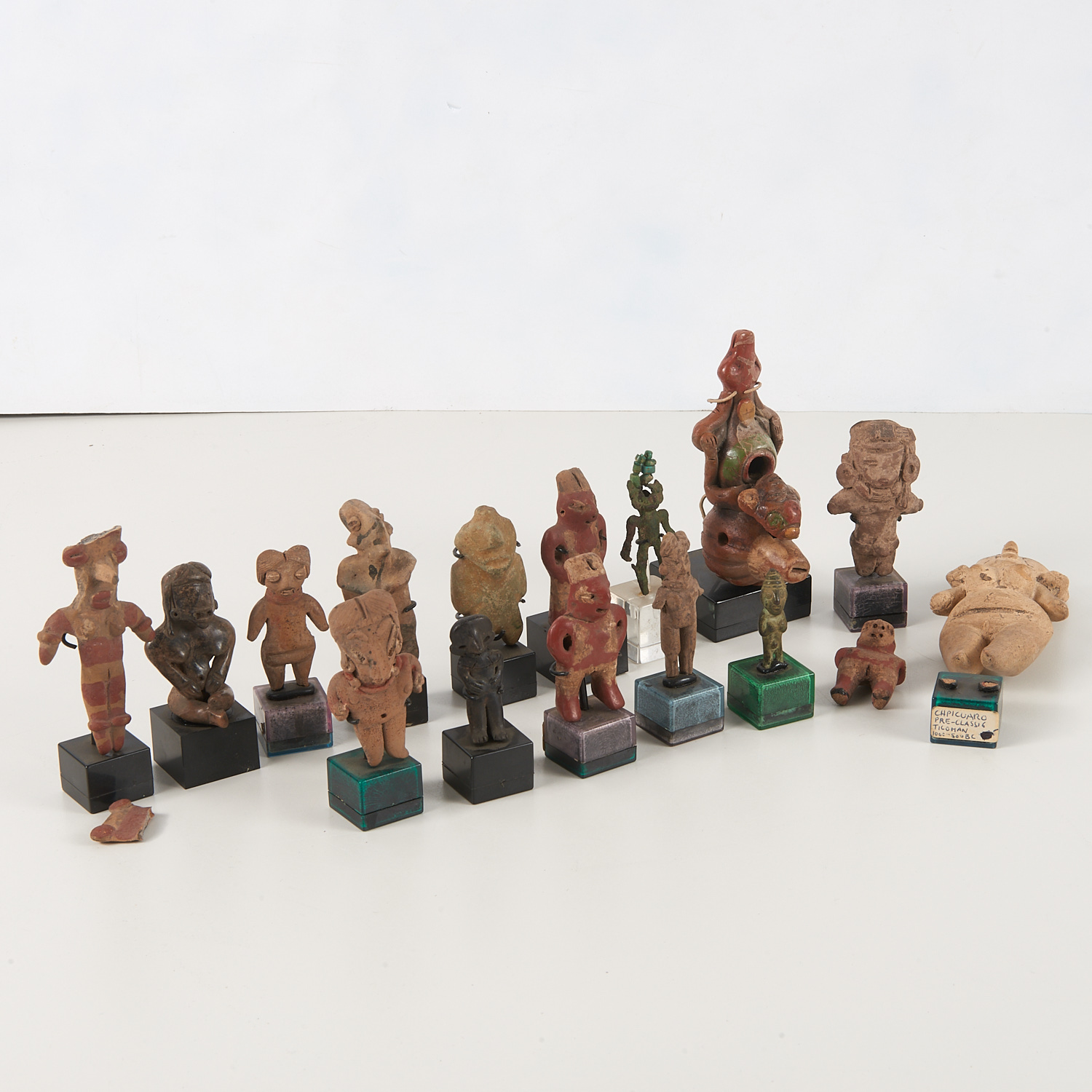 Appraisal: COLLECTION PRE-COLUMBIAN FIGURES AND PIPE Incl a Huastec figural pipe