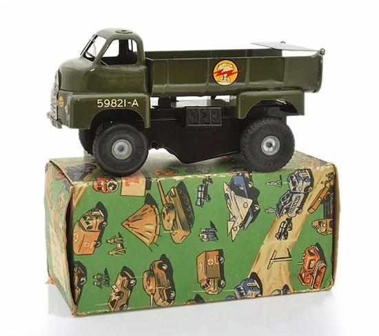 Appraisal: TRIANG MINIC M -TON TIPPER LORRY ARMY GREEN WITH AERIAL