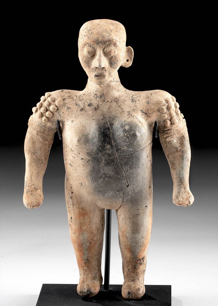 Appraisal: Jalisco Ameca Terracotta Standing Female Figure Pre-Columbian West Mexico Jalisco