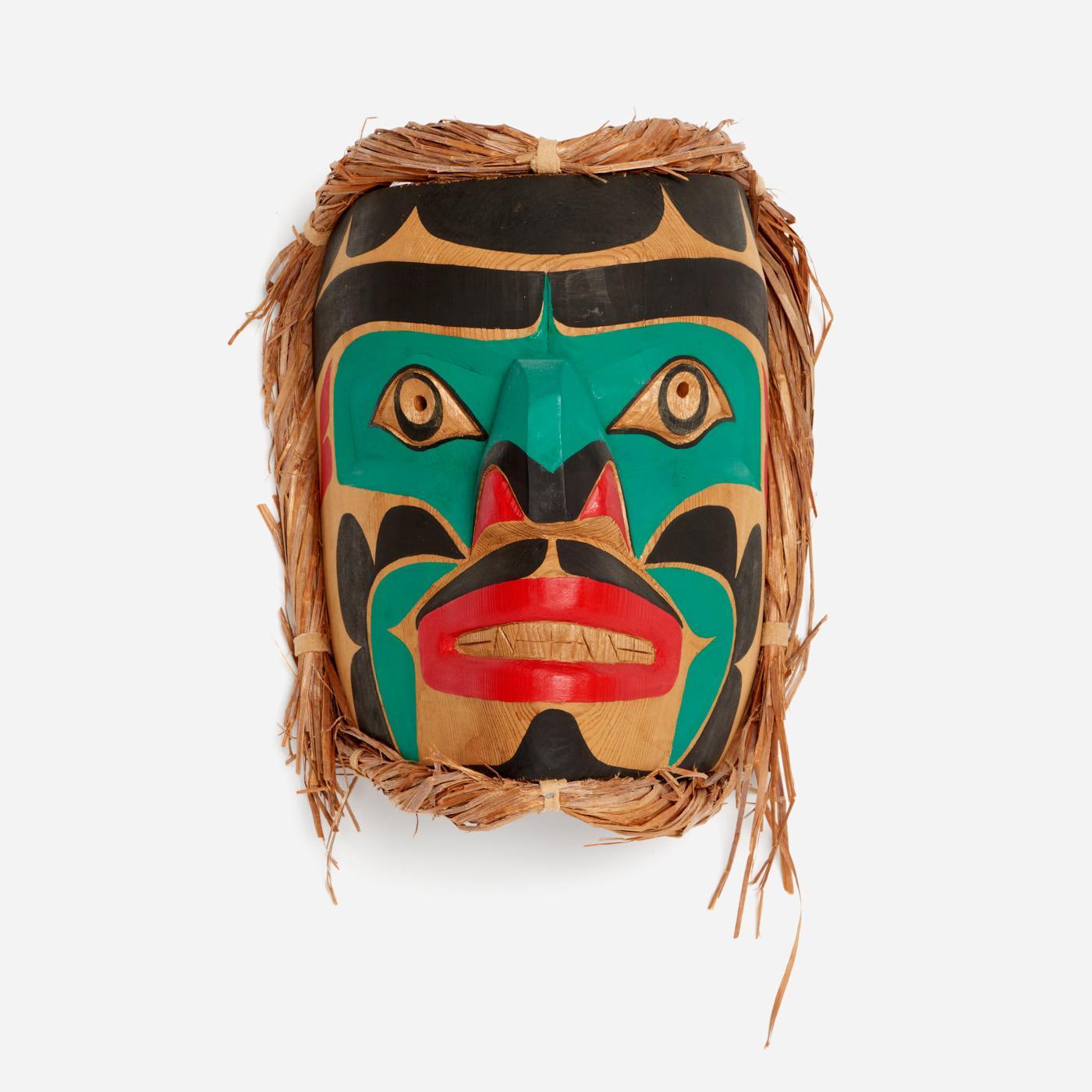 Appraisal: MATTHEW JAMES KWAKIUTL ANCESTRAL ELDER MASK Matthew James British Columbia