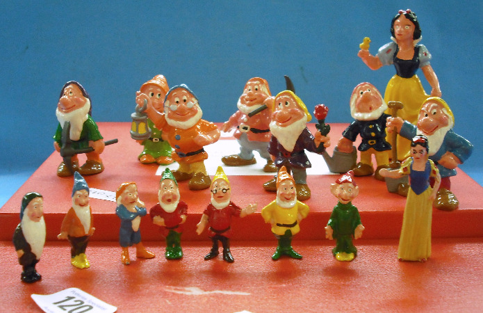 Appraisal: Set of Lead Miniature Snow White and the Severn Dwarfs