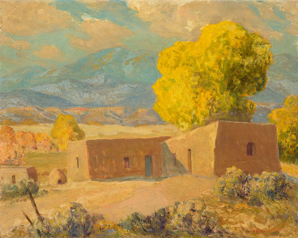 Appraisal: Sheldon Parsons - Pueblos in Autumn Exclusive on Bidsquare Sheldon