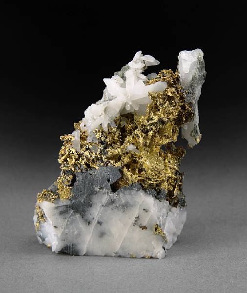 Appraisal: Rare Pocket Gold Crystals in Quartz Gympie Queensland Australia This