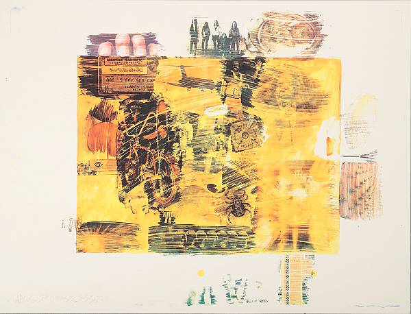 Appraisal: Robert Rauschenberg American born Yellow Body Lithograph printed in colors