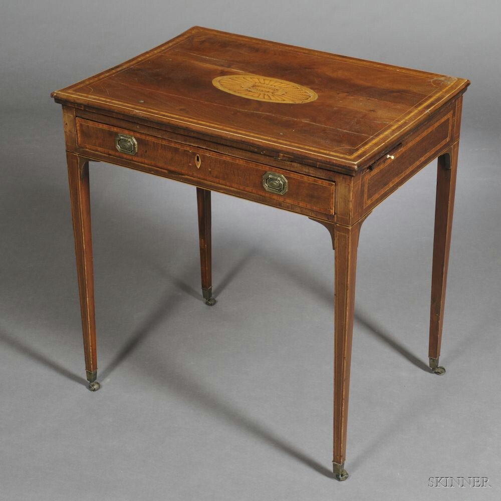 Appraisal: George III Mahogany Architect's Desk England late th century lift-top