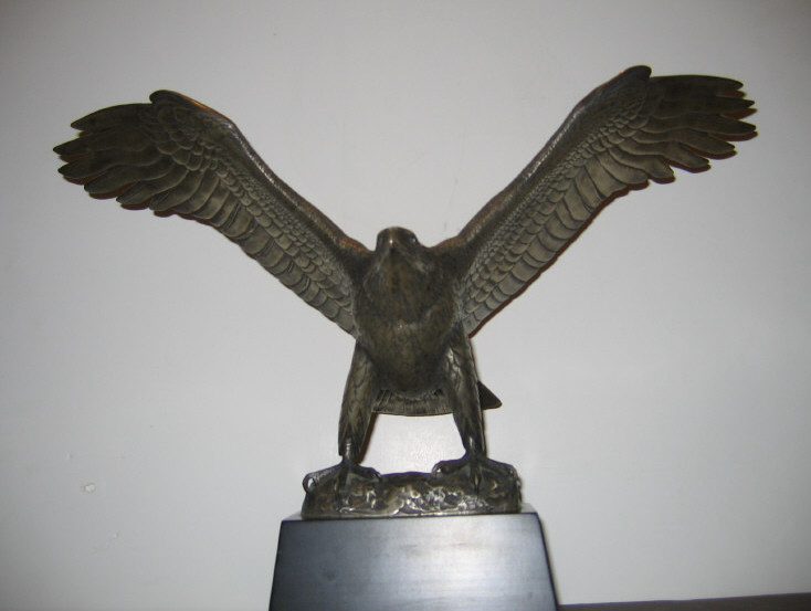 Appraisal: GILROY ROBERTS AMERICAN - Sterling silver sculpture of an eagle