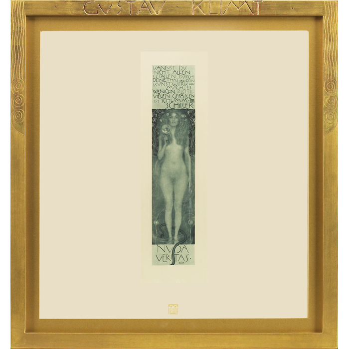 Appraisal: Gustav Klimt Austrian - fromthe first edition portfolio ''Nuda Veritas