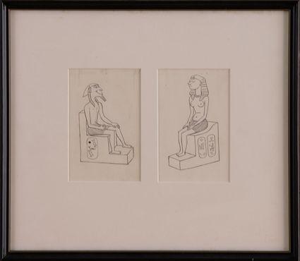 Appraisal: ATTRIBUTED TO WILLIAM STEIG AMERICAN - EGYPTIAN FIGURES Illustrations for