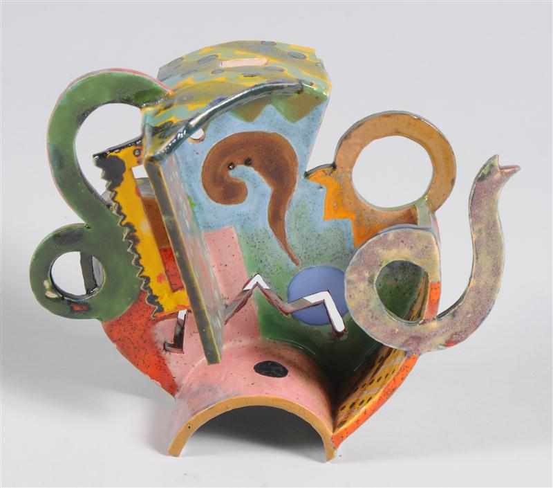 Appraisal: JEFF PERRONE b UNTITLED Glazed ceramic form in the shape