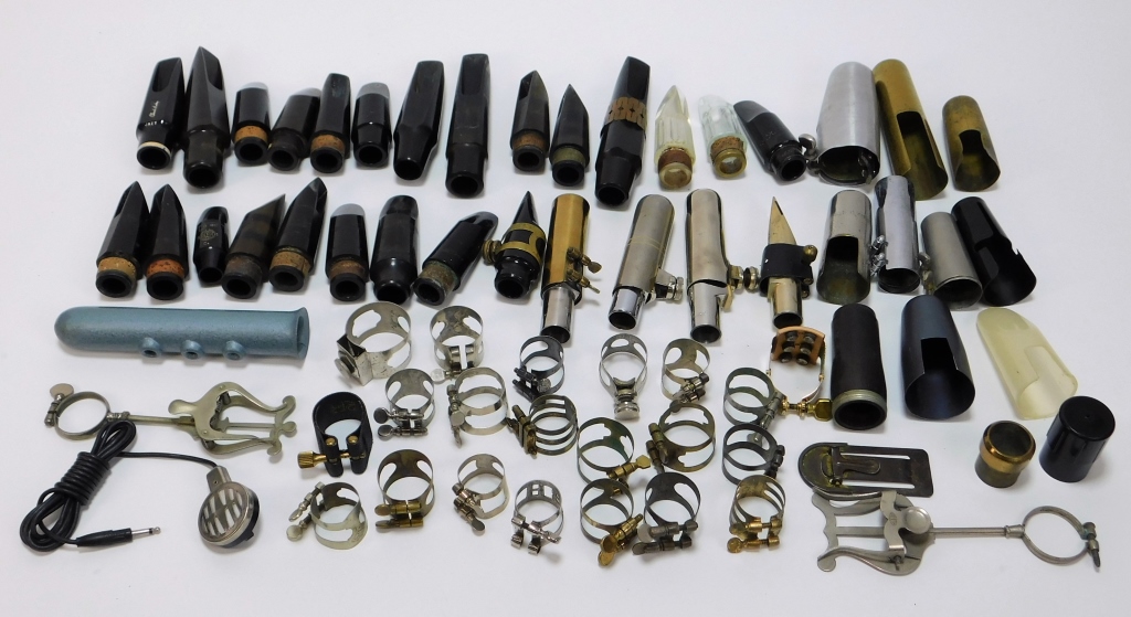 Appraisal: PC ASSORTED SAXOPHONE CLARINET MOUTH PIECES France Germany United States