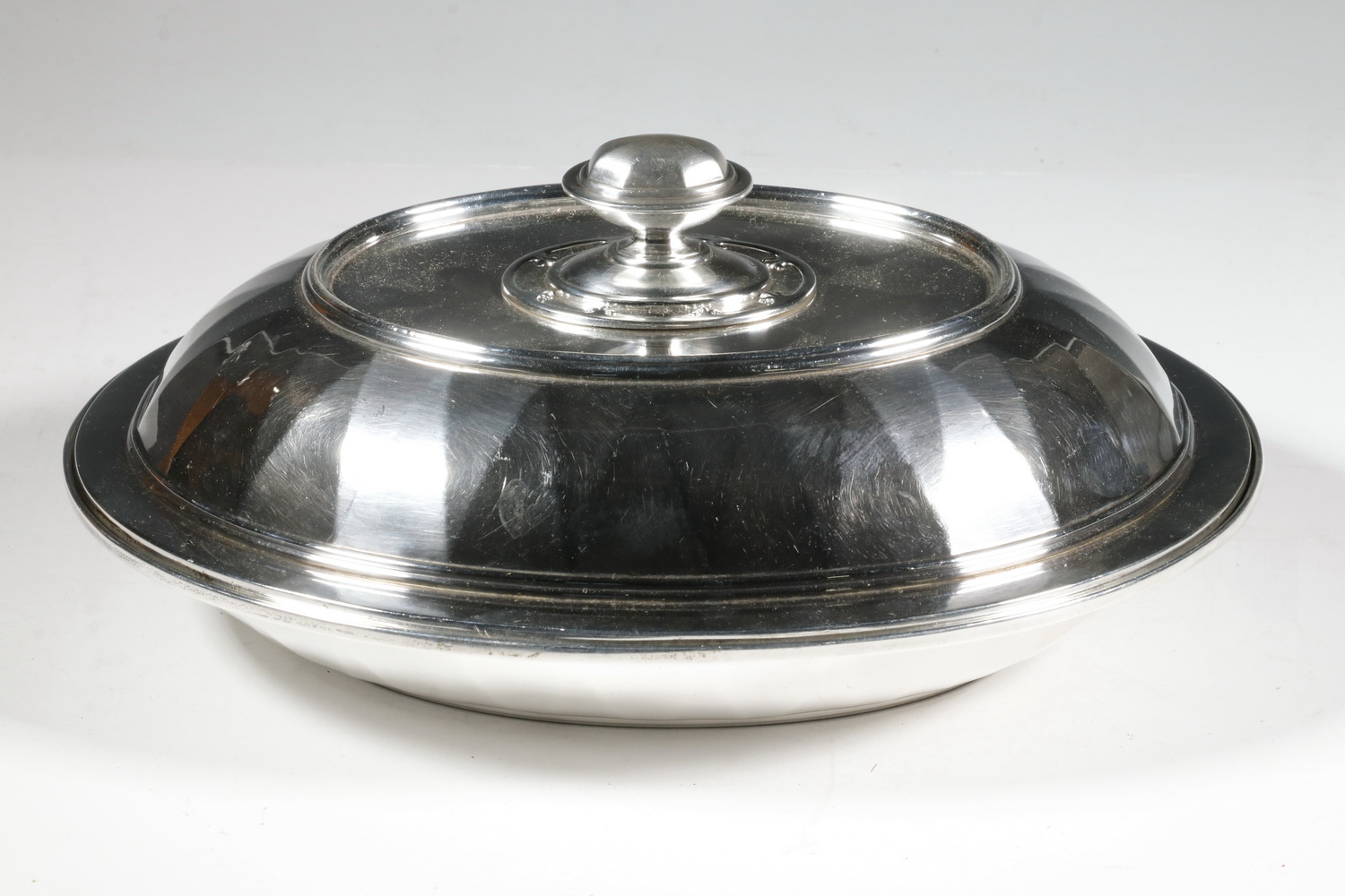 Appraisal: TIFFANY CO SILVER LIDDED ENTREE DISH Early th c Sterling