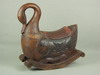 Appraisal: WOOD CARVING - DECORATIVE CARVED WOODEN SWAN ON ROCKERS WITH