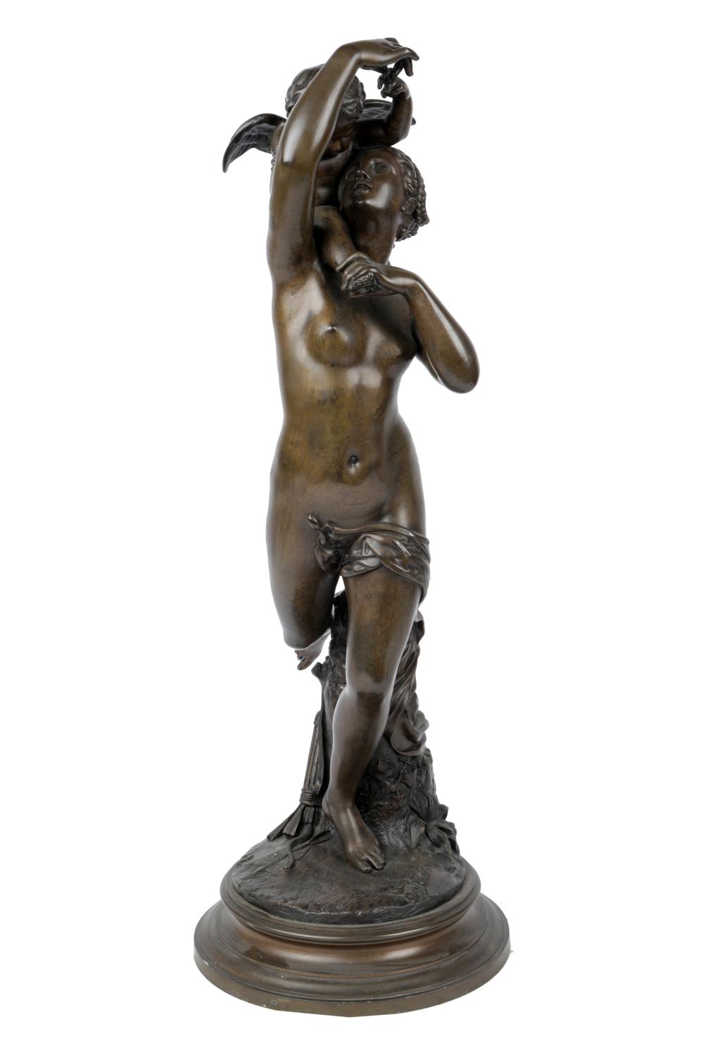 Appraisal: FRENCH BRONZE FIGUREinscribed to top of base Villoz Bronzier Paris