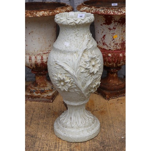 Appraisal: Floral garden urn approx cm H