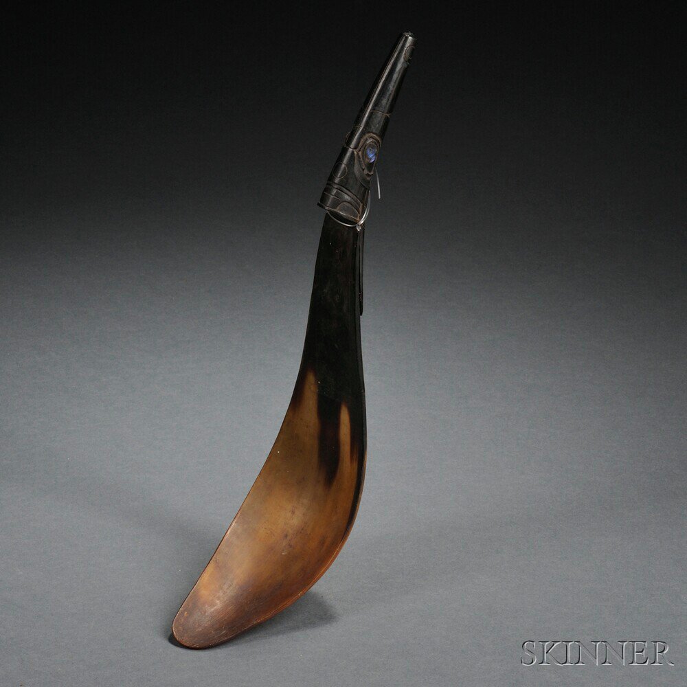 Appraisal: Northwest Coast Carved Horn Spoon c second half th century