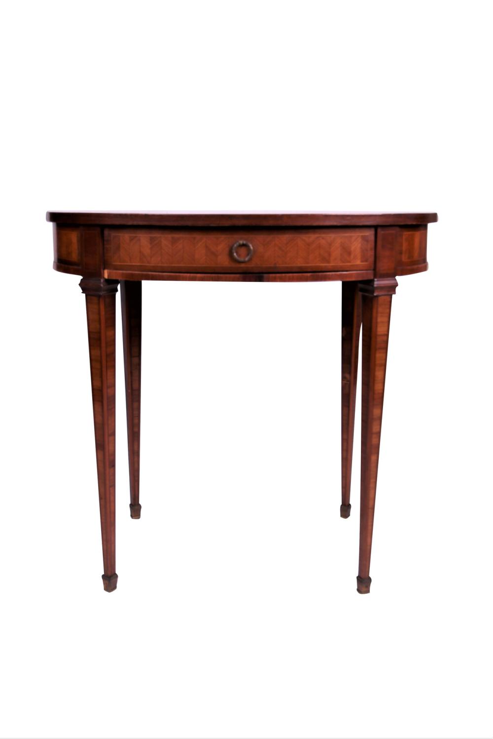 Appraisal: FRENCH WALNUT OVAL OCCASIONAL TABLE inches wide inches deep inches