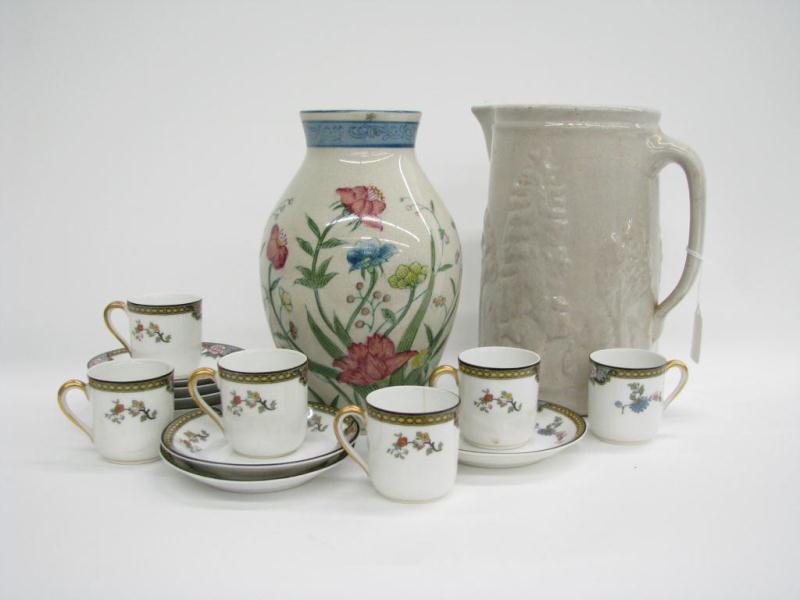 Appraisal: Group of china and vintage stoneware including '' milk jug