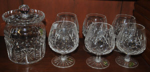 Appraisal: Six Waterford crystal 'Lismore' brandy balloon glasses to w a