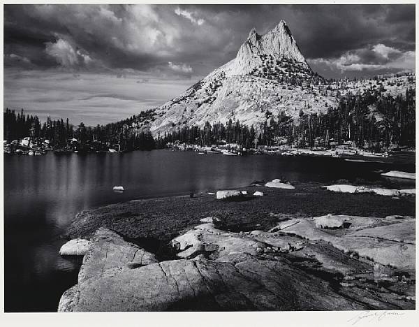 Appraisal: Ansel Adams American - Cathedral Peak and Lake Yosemite National