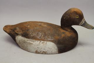 Appraisal: Carved Painted Duck Decoy Glass eyes Carved Painted Duck Decoy