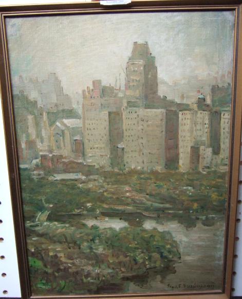 Appraisal: Frank Ernest Beresford - Central Park New York signed and