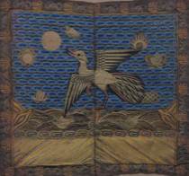 Appraisal: Chinese Embroidery th Century Finely stitched image of a crane