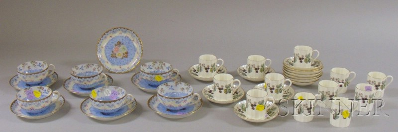 Appraisal: Japanese Bird and Floral Decorated Porcelain Set of Six Tea