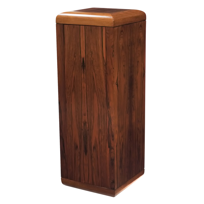 Appraisal: Dunbar pedestal rosewood oak trim to top one spring-loaded door