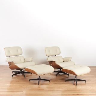 Appraisal: Pr Eames for Herman Miller lounge chairs ottomans Pr Eames