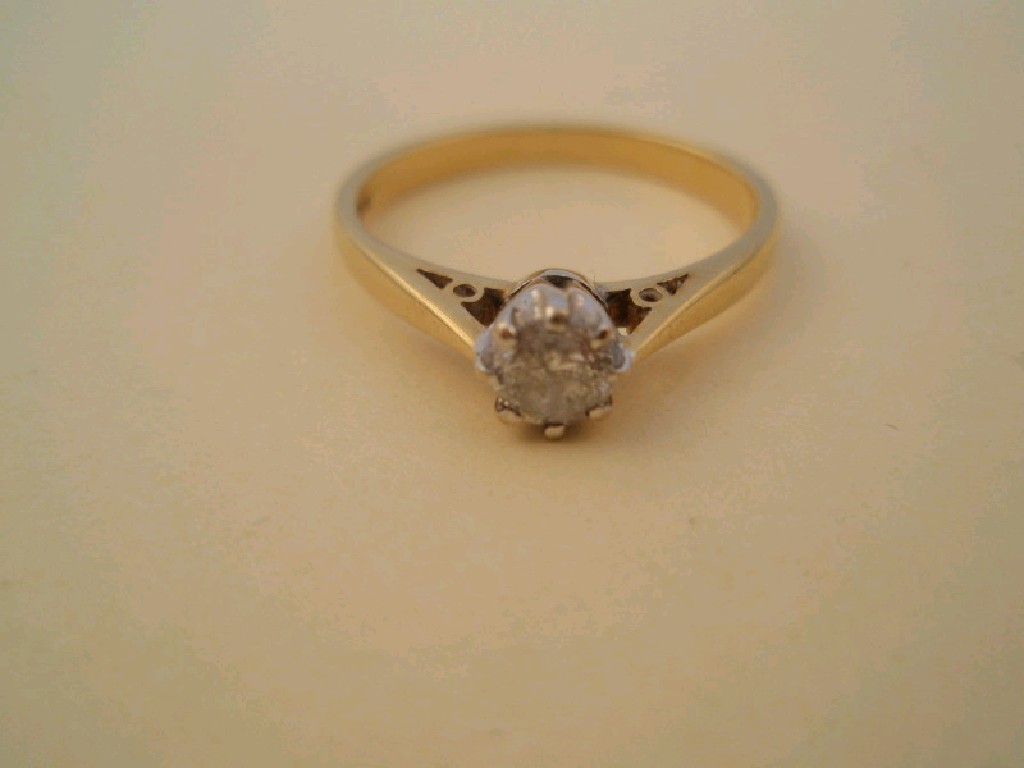 Appraisal: An ct gold diamond solitaire ring