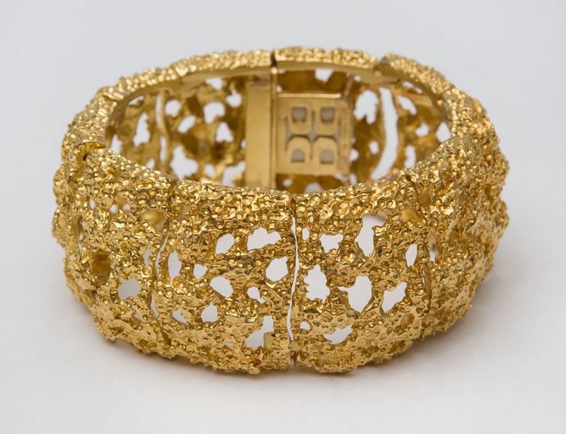 Appraisal: BORIS LE BEAU K GOLD BRACELET Stamped 'BORIS k' x