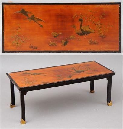 Appraisal: Mid- th-Century Oriental-Style Lacquer Coffee Table x x in