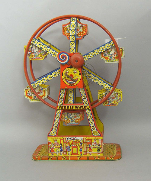 Appraisal: J Chein lithograph tin ferris wheel h