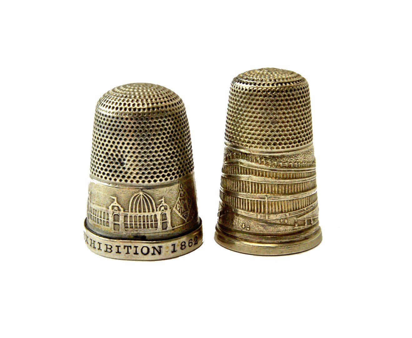 Appraisal: A rare Victorian thimble decorated with a view of the